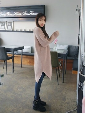 「ピンクベージュ」｜envylookさん（レディース・165cm）の秋コーディネート