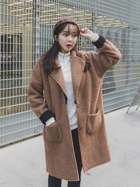 「fd style（エフディ スタイル）のアイテム（その他アウター）」を使った、envylookさん（レディース・165cm）の冬コーディネート