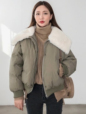 「fd style（エフディ スタイル）のアイテム（その他アウター）」を使った、envylookさん（レディース・165cm）の冬コーディネート