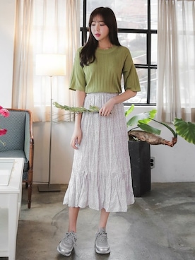 「シフォンスカート」｜envylookさん（レディース・165cm）の春コーディネート