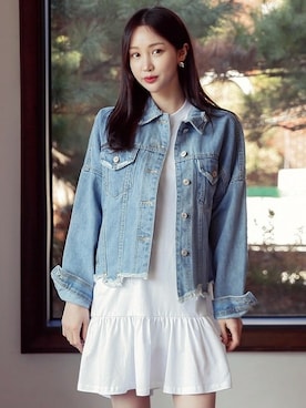 「ルーズフィット」｜「アイテム（ワンピース/ドレス）」を使った、envylookさん（レディース・160cm）の春コーディネート