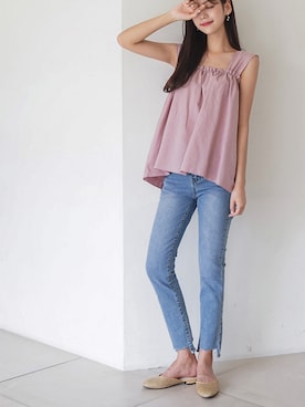 「fd style（エフディ スタイル）のアイテム（パンツ）」を使った、envylookさん（レディース・165cm）の春コーディネート