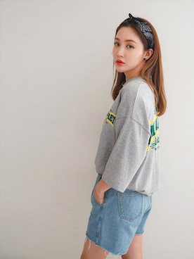 「fd style（エフディ スタイル）のアイテム（デニムパンツ）」を使った、envylookさん（レディース・165cm）の夏コーディネート
