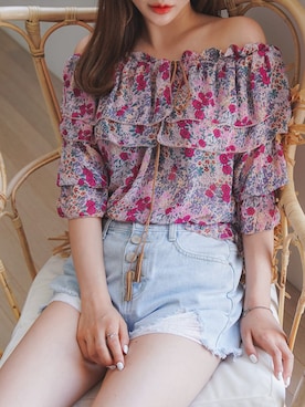 「fd style（エフディ スタイル）のアイテム（パンツ）」を使った、envylookさん（レディース・165cm）の夏コーディネート