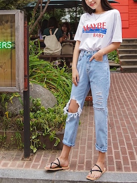 「fd style（エフディ スタイル）のアイテム（パンツ）」を使った、envylookさん（レディース・165cm）の夏コーディネート
