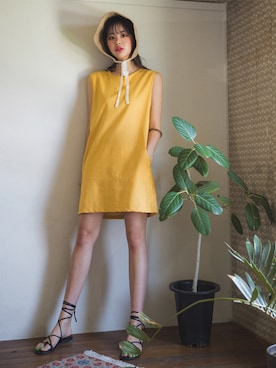 「Aラインワンピース」｜envylookさん（レディース・165cm）の夏コーディネート