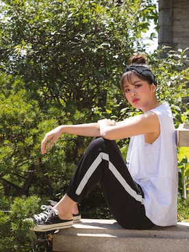 「fd style（エフディ スタイル）のアイテム（パンツ）」を使った、envylookさん（レディース・165cm）の夏コーディネート