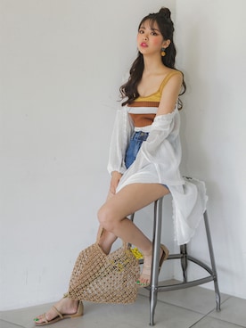 「fd style（エフディ スタイル）のアイテム（パンツ）」を使った、envylookさん（レディース・165cm）の夏コーディネート