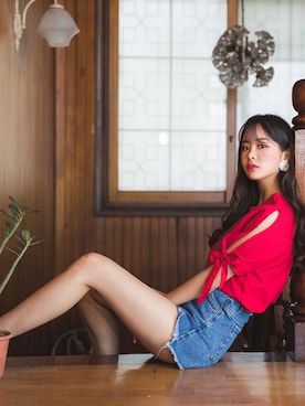「fd style（エフディ スタイル）のアイテム（パンツ）」を使った、envylookさん（レディース・165cm）の夏コーディネート