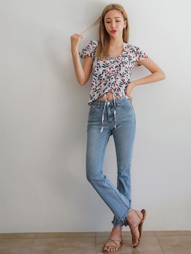 「fd style（エフディ スタイル）のアイテム（パンツ）」を使った、envylookさん（レディース・165cm）の夏コーディネート