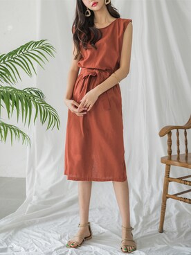 「fd style（エフディ スタイル）のアイテム（セットアップ）」を使った、envylookさん（レディース・165cm）の夏コーディネート