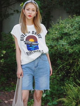 「fd style（エフディ スタイル）のアイテム」を使った、envylookさん（レディース・165cm）の夏コーディネート