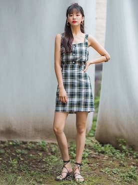 「fd style（エフディ スタイル）のアイテム（セットアップ）」を使った、envylookさん（レディース・165cm）の夏コーディネート