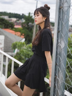「フレア」｜「アイテム（セットアップ）」を使った、envylookさん（レディース・165cm）の夏コーディネート