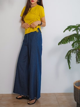 「fd style（エフディ スタイル）のアイテム（パンツ）」を使った、envylookさん（レディース・165cm）の夏コーディネート