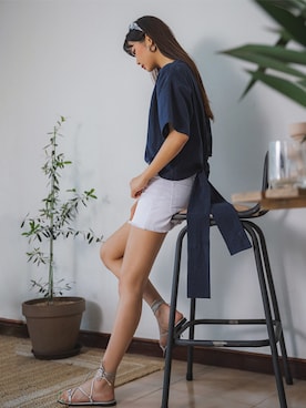 「fd style（エフディ スタイル）のアイテム（パンツ）」を使った、envylookさん（レディース・165cm）の夏コーディネート