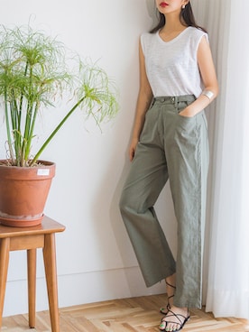 「fd style（エフディ スタイル）のアイテム（パンツ）」を使った、envylookさん（レディース・165cm）の夏コーディネート