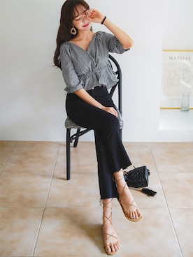 「fd style（エフディ スタイル）のアイテム（パンツ）」を使った、envylookさん（レディース・165cm）の夏コーディネート