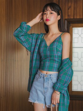 「セットアイテム」｜envylookさん（レディース・165cm）の夏コーディネート