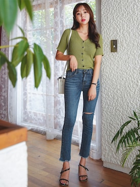 「fd style（エフディ スタイル）のアイテム（パンツ）」を使った、envylookさん（レディース・165cm）の夏コーディネート