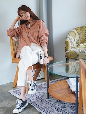 「fd style（エフディ スタイル）のアイテム（パンツ）」を使った、envylookさん（レディース・165cm）の夏コーディネート