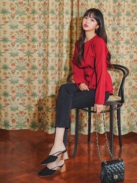 「fd style（エフディ スタイル）のアイテム（パンツ）」を使った、envylookさん（レディース・165cm）の秋コーディネート