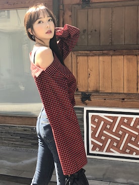 「fd style（エフディ スタイル）のアイテム（デニムパンツ）」を使った、envylookさん（レディース・165cm）の秋コーディネート