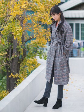 「fd style（エフディ スタイル）のアイテム（ジャケット/アウター）」を使った、envylookさん（レディース・165cm）の秋コーディネート