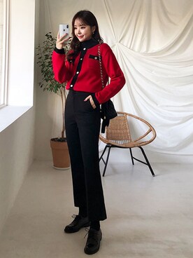 「fd style（エフディ スタイル）のアイテム（パンツ）」を使った、envylookさん（レディース・165cm）の秋コーディネート