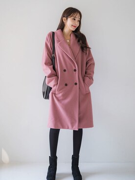「フェミニン」｜「アイテム（モッズコート）」を使った、envylookさん（レディース・165cm）の秋コーディネート