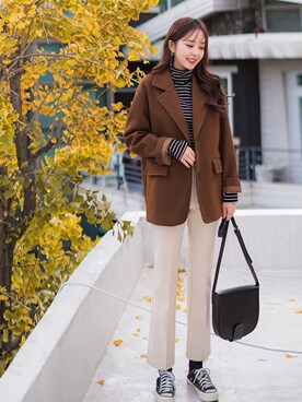 「fd style（エフディ スタイル）のアイテム（ジャケット/アウター）」を使った、envylookさん（レディース・165cm）の秋コーディネート