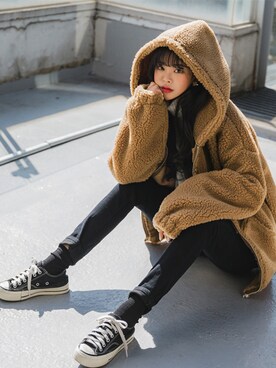 「fd style（エフディ スタイル）のアイテム（その他アウター）」を使った、envylookさん（レディース・165cm）の秋コーディネート