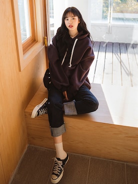 「fd style（エフディ スタイル）のアイテム（パンツ）」を使った、envylookさん（レディース・165cm）の秋コーディネート