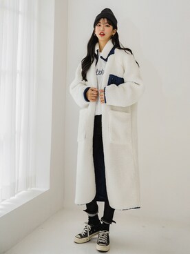「fd style（エフディ スタイル）のアイテム（その他アウター）」を使った、envylookさん（レディース・165cm）の秋コーディネート
