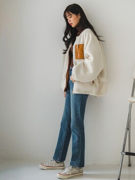 「fd style（エフディ スタイル）のアイテム（その他アウター）」を使った、envylookさん（レディース・165cm）の秋コーディネート