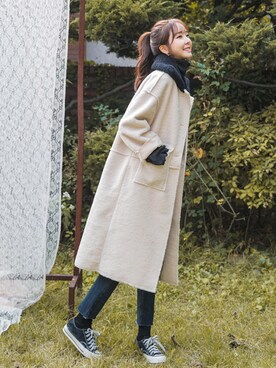 「fd style（エフディ スタイル）のアイテム（ジャケット/アウター）」を使った、envylookさん（レディース・165cm）の秋コーディネート