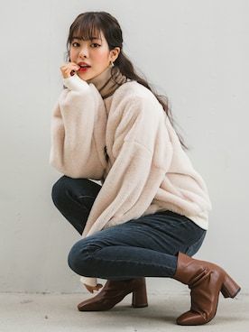 「fd style（エフディ スタイル）のアイテム（デニムパンツ）」を使った、envylookさん（レディース・165cm）の秋コーディネート