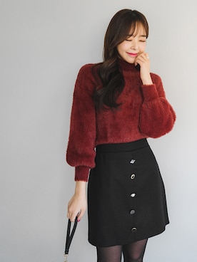 「アンゴラニット」｜envylookさん（レディース・165cm）の秋コーディネート