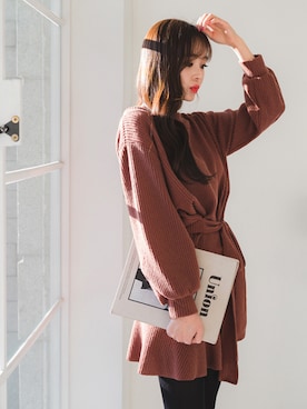 「秋冬」｜「アイテム（セットアップ）」を使った、envylookさん（レディース・165cm）の秋コーディネート