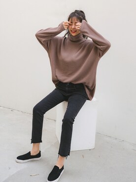 「fd style（エフディ スタイル）のアイテム（パンツ）」を使った、envylookさん（レディース・165cm）の秋コーディネート