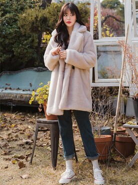 「fd style（エフディ スタイル）のアイテム（ジャケット/アウター）」を使った、envylookさん（レディース・165cm）の秋コーディネート