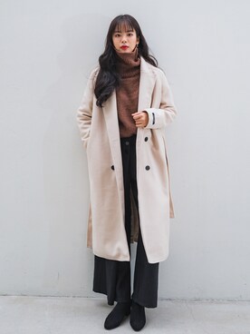 「fd style（エフディ スタイル）のアイテム（ジャケット/アウター）」を使った、envylookさん（レディース・165cm）の冬コーディネート
