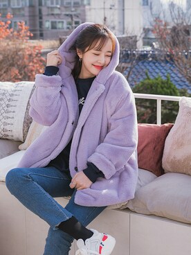 「fd style（エフディ スタイル）のアイテム（その他アウター）」を使った、envylookさん（レディース・165cm）の冬コーディネート