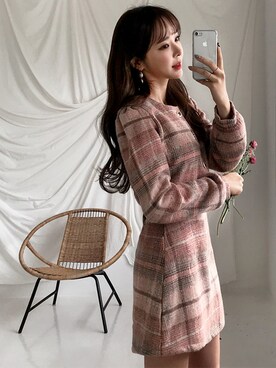 「秋冬」｜「アイテム（セットアップ）」を使った、envylookさん（レディース・165cm）の冬コーディネート