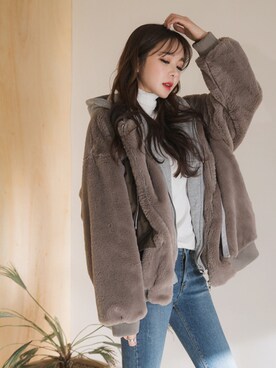 「fd style（エフディ スタイル）のアイテム（ジャケット/アウター）」を使った、envylookさん（レディース・165cm）の冬コーディネート