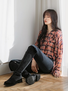 「fd style（エフディ スタイル）のアイテム（パンツ）」を使った、envylookさん（レディース・165cm）の冬コーディネート