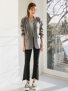 「fd style（エフディ スタイル）のアイテム（ジャケット/アウター）」を使った、envylookさん（レディース・165cm）の冬コーディネート