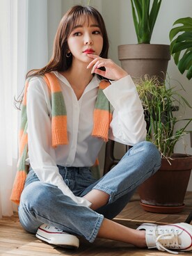 「fd style（エフディ スタイル）のアイテム（パンツ）」を使った、envylookさん（レディース・165cm）の冬コーディネート