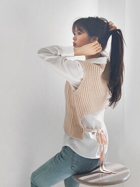 「fd style（エフディ スタイル）のアイテム（パンツ）」を使った、envylookさん（レディース・165cm）の春コーディネート