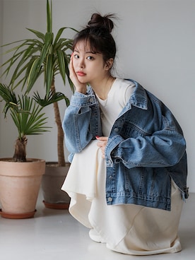 「fd style（エフディ スタイル）のアイテム（ジャケット/アウター）」を使った、envylookさん（レディース・165cm）の春コーディネート